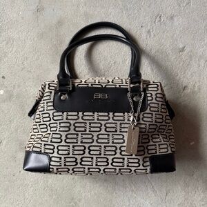 Balenciaga Black and Cream Satchel